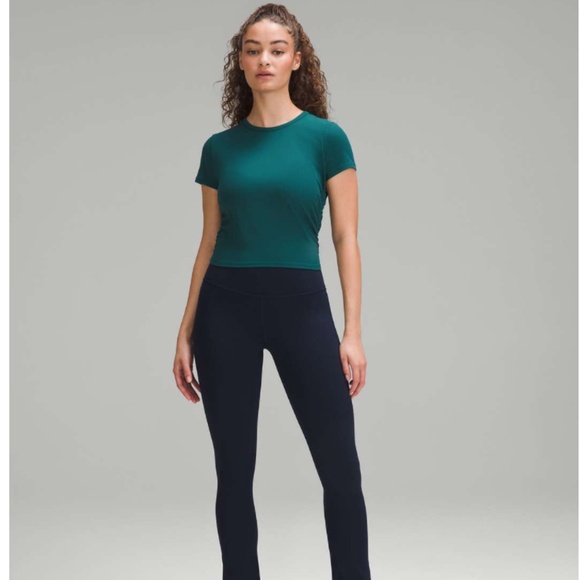 All It Takes Ribbed Nulu T-Shirt ColourStorm Teal size 12 - Picture 2 of 9